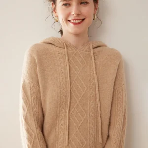 100% Cashmere Women's Hoodie Soft high-end Simple Casual Autumn Winter Thick Warm Knitted Hooded Pullover - AliExpress Sweaters&Jumpers
