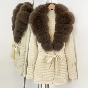 Women Cardigan Winter Clothes Woman Real Fur Jacket with Fur Women's Y2k Sweater Long Sleeve Tops Knit Cardigan Luxury Tweed - AliExpress Sweaters&Jumpers