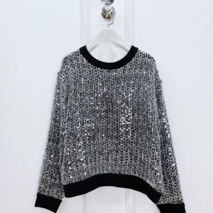 New Spring/Summer High-Quality Sequined Openwork Pullover Knit Sweater, Women'S Luxurious Loose Long-Sleeved Top - AliExpress Sweaters&Jumpers
