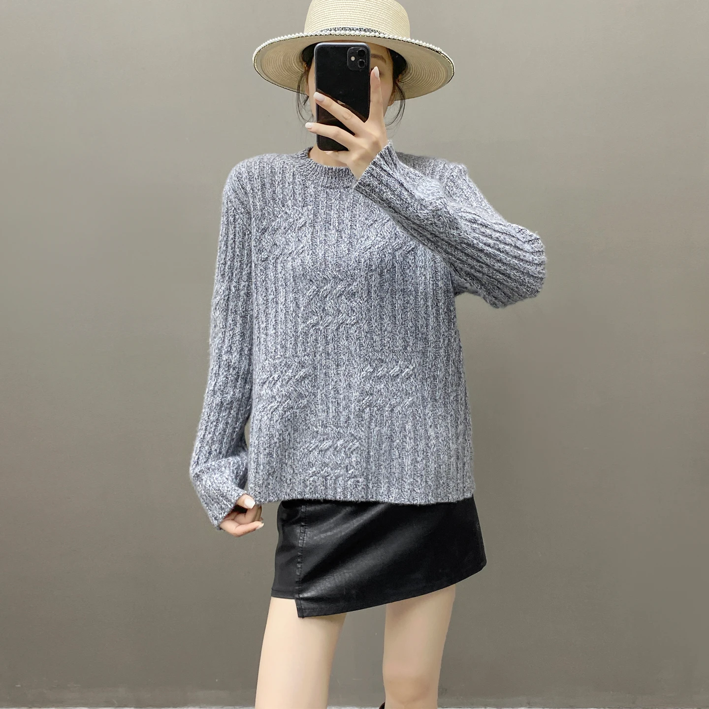 Basic Fashion 100% Cashmere Solid Color O-Neck Soft Sweater Long Sleeves Pullover Warm Gentle Comfortable Women's Clothing Top - AliExpress Sweaters&Jumpers