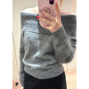 oulder-baring Merino Wool Knitwear Stand Fit New Arrival Autumn Commute Sle Soft Long Sve One-piece Woolen Knitted ... - AliExpress Sweaters&Jumpers