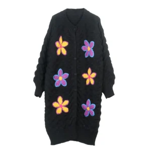 2025 Autumn And Winter New Long Women's Sweater Cardigan Retro Embroidery Flower Bohemian Sweater Jacket Women's Cardigan Jacket - AliExpress Sweaters&Jumpers