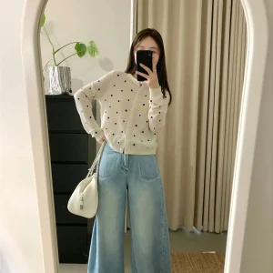 iny Gold Tead Knitted Open Cardigan Cloud Silk Texture Chic Versatile Early Spring Korean Sle Women's Woolen Long Sv... - AliExpress Sweaters&Jumpers