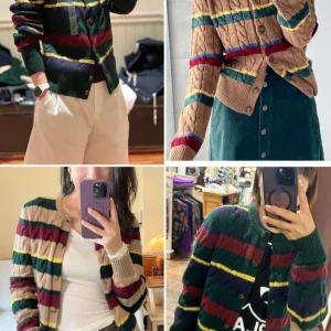 MoreLess Autumn Winter Knitted Woolen Cardigan Sweater Embroidered  Pattern Twisted Color Stripe Open Front Outerwear - AliExpress Sweaters&Jumpers