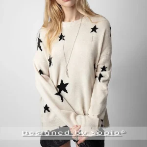 Ripped Star Cashmere Knitted Sweater Women Autumn Winter Long Sleeve Crew Neck Tops Fashion Sweaters Vintage Pullover 2026 - AliExpress Sweaters&Jumpers