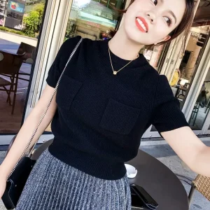 Women's Camere Sweater Bla Woolen ort Sve Faionable Autumn Winter New Sle Slimming Knitted irt round Ne Batw... - AliExpress Sweaters&Jumpers