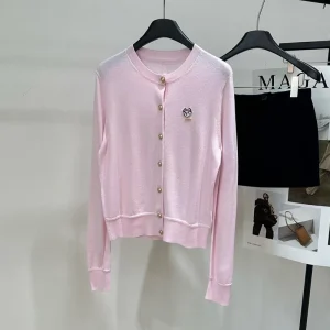 Princ eenn Pink Bear Embroidery Knitted Cardigan Sweater Women's Faion Casual Sle Long Sve Regular Length - AliExpress Sweaters&Jumpers