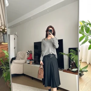 Faionable Soft Tibetan Camere Knitted Two-Piece Set Layering Design round Ne Regular Length Overhead Women'swear - AliExpress Sweaters&Jumpers