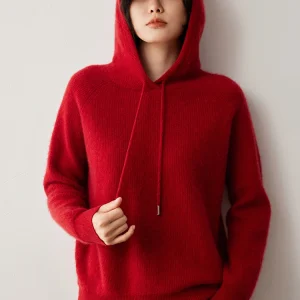 Women 100% Cashmere Sweater Hooded Pullover Autumn Winter Sweater Warm Raglan Hoodie Sporty Casual Sweater Female Basic Clothing - AliExpress Sweaters&Jumpers