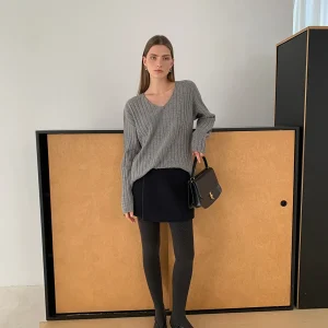 Taco Studios Women's Loose Casual Woolen Knitted Long Sve V-Ne Sweater Daily Wear Comfortable Soft Warm Color Top - AliExpress Sweaters&Jumpers