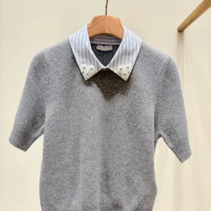 HEIDD ey Woolen Knitted irt Collar ort Sve Flower Decorated Women's Pullover Spring 2026 Commute Sle Regular Fit - AliExpress Sweaters&Jumpers