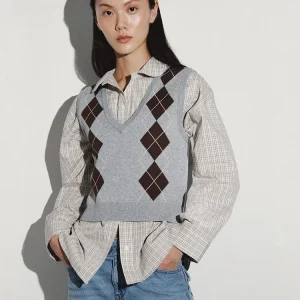 H&M Women's Knitted Sweater Nordic Sle Bookworm Spring Faion Casual Fit Version Flower Pattern V-ne Svel Top - AliExpress Sweaters&Jumpers