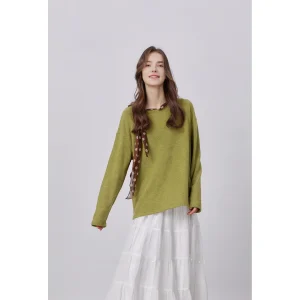 YUUSCC een Knitted Sweater Retro Loose round Ne Polka Dot Design Spring New Sle Women's Faion Casual Long Sve Top - AliExpress Sweaters&Jumpers