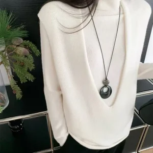 Women's 00 Pure Wool Vest Svel Loose Big V-ne Knitted Outerwear Autumn Winter Faionable Versatile Warm Thermal Top - AliExpress Sweaters&Jumpers