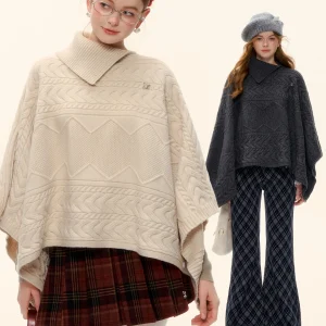 AsGony Knitted Asymmetric awl Top with Twist Flower Design Loose Fit Mid-Length Casual Women's Faion Spring Outerwear - AliExpress Sweaters&Jumpers