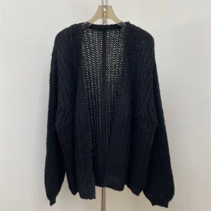 Cardigan for women New elastic knitted long sleeved top for autumn 2025 wool blend Women's sweater lantern sleeve thin coat y2k - AliExpress Sweaters&Jumpers