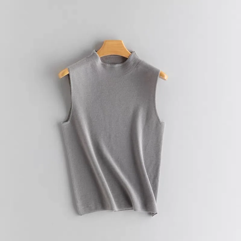 Spring 2026 Women's 00 Camere Vest Thin round Ne Svel Knitted Top Premium Spun Vest Breathable Moisture ng - AliExpress Sweaters&Jumpers