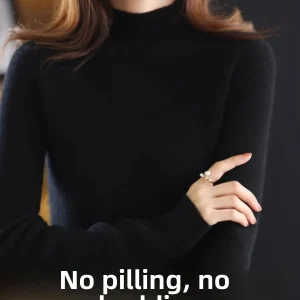 Faionable Versatile Women's Long Sve Slim Fit Woolen Base irt Spring Autumn f High Collar Overhead Knitted Sweater - AliExpress Sweaters&Jumpers