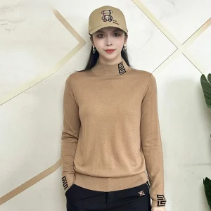 Faionable Woolen Sweater Women's Long Sve Striped High Collar Casual Versatile Knitted Top Luxury Sle Autumn Winter Ne... - AliExpress Sweaters&Jumpers