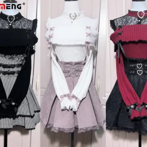 Japanese Mines Style Mass-Produced Subculture Lace Patchwork Collar Off-Shoulder Long Sleeve Knitted Pullover Sweater for Women - AliExpress Sweaters&Jumpers