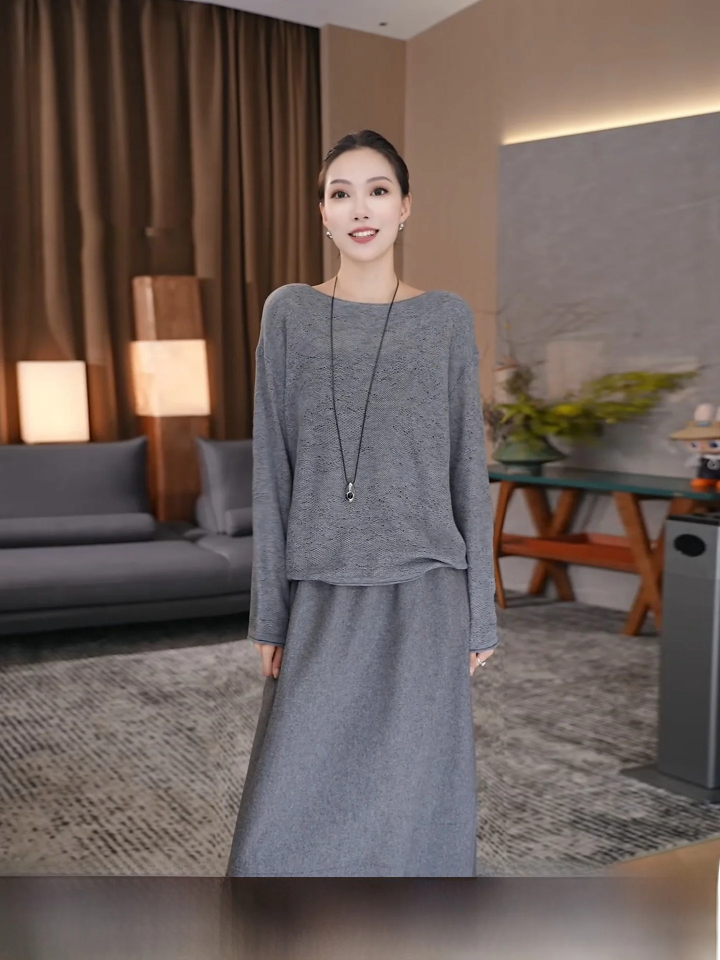 Faion Textured Knitted Long Sve round Ne Base Layer Top for Women Loose Fit Polyester Fiber Daily Wear 2025 Autumn New... - AliExpress Sweaters&Jumpers