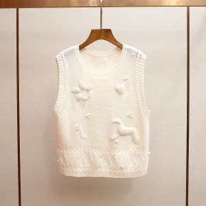 MaSande High-End Women's Spring New round Ne Hooked Flower 3D Pattern Small Fraance Sle Knitted Sweater Polyester Fiber - AliExpress Sweaters&Jumpers