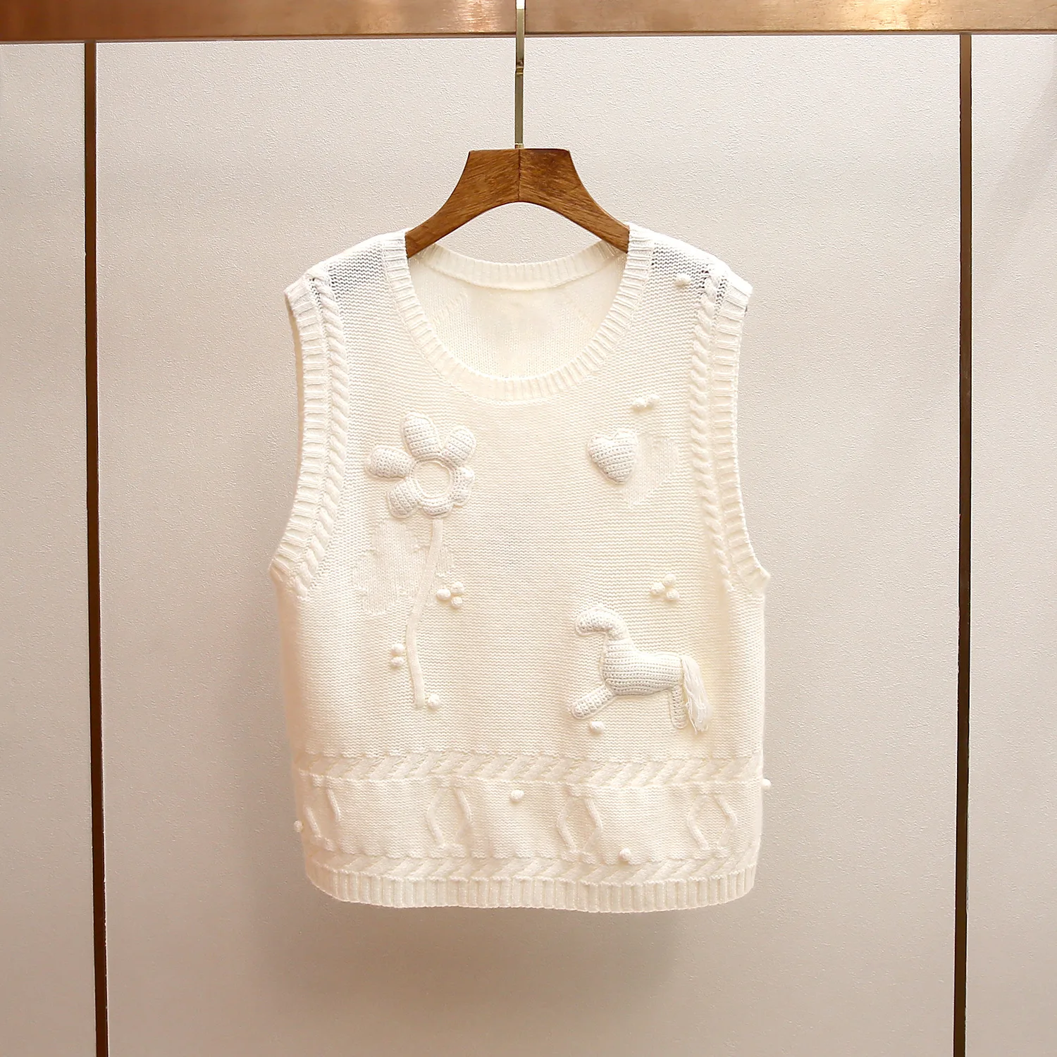MaSande High-End Women's Spring New round Ne Hooked Flower 3D Pattern Small Fraance Sle Knitted Sweater Polyester Fiber - AliExpress Sweaters&Jumpers