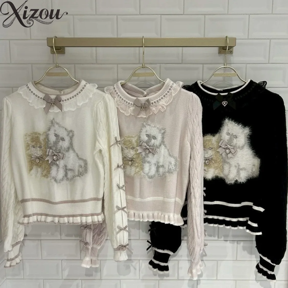 Casual Crew Neck Sweaters Top Cute Japanese Style Pullover Knit Sweater Autumn Winter Women's Clothing Sweet Knitted Shirt - AliExpress Sweaters&Jumpers