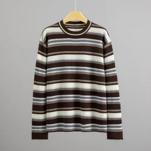 Retro Color Multi-color Striped New Australia Wool Silhouette Knitted Sweater - AliExpress Sweaters&Jumpers