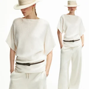 While Away Casual Loose Knitted Batwing Sve Sweater Women's Comfortable Loose Fit round Ne Top Faionable Lazy Sle - AliExpress Sweaters&Jumpers