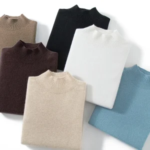CHICUU Women 100% Cashmere Sweater Mock Neck Pullover Autumn Winter Simple Basic Cashmere Knitwear Soft Warm Clothing Tops - AliExpress Sweaters&Jumpers