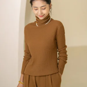 Warm Woolen High Collar Slim Fit Base irt Sunnyside M960 Winter  Coffee Plaid Soft Skin-friendly Long Sve Knitwear - AliExpress Sweaters&Jumpers