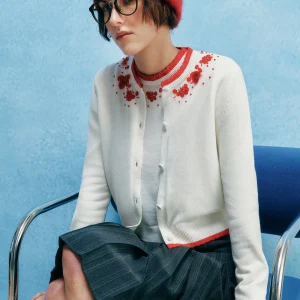 00% Wool Knitted Sweater Women's Sweet  round Ne Pullover Cardigan Embroidered Heavy Du Beads Soft Warm ort Sle - AliExpress Sweaters&Jumpers