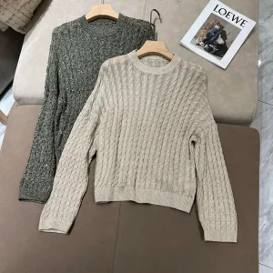 Spring round neck twisted knit sequined fashionable pullover - AliExpress Sweaters&Jumpers