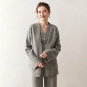 New Chic Women 100% Cashmere Sweater Cardigan Casual Simple Style Cashmere Knitted Coat Autumn Winter Warm Clothing Shawl Coat - AliExpress Sweaters&Jumpers