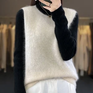 With An Academic Style 100% Cashmere Vest Sweater   Pullover O-Neck  Sleeveless Knitwear Basic Elegant Femal Clothing Tops - AliExpress Sweaters&Jumpers