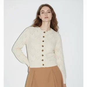 Romantic Aosphere Lace Hollow out Knitted Sweater Vintage Sle round Ne Open Cardigan Women's Long Sve Nylon Wool Blend - AliExpress Sweaters&Jumpers