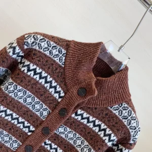 2025 Autumn/Winter New High-Quality Fashion Brown Jacquard Cardigan For Women - AliExpress Sweaters&Jumpers
