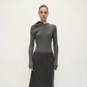Ele Nordic Knitwear Asymmetrical Splicing Slimming Neline Women's Top Soft Stretchy Regular Fit Long Sve round Ne - AliExpress Sweaters&Jumpers