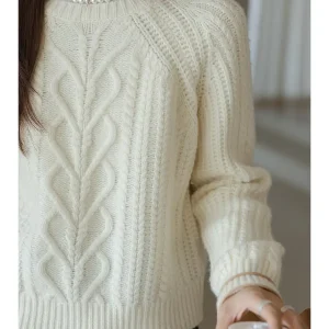 Red Woolen Knitted ort Sweater Women's Sle Lazy round Ne Twist Design Premium Quali Top for Autumn Winter Faion - AliExpress Sweaters&Jumpers