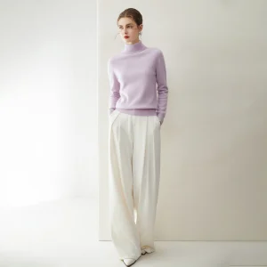 Autumn and Winter 100% Pure Cashmere Sweater Women's Long Sleeve High Collar Hoodie Warm Solid Color Basic Cashmere Sweater - AliExpress Sweaters&Jumpers