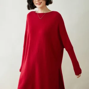 Mid-calf Batsleeved Autumn Winter Cashmere Pullover Sweater Women O-neck Soild Oversized Korean Version Knit Basic Tops High-end - AliExpress Sweaters&Jumpers