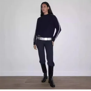 Palomawool Color Blo Side Stripe Wool Blend Knitted Sweater Women Loose Casual round Ne Sweater Autumn Faion Ladies' Kn... - AliExpress Sweaters&Jumpers
