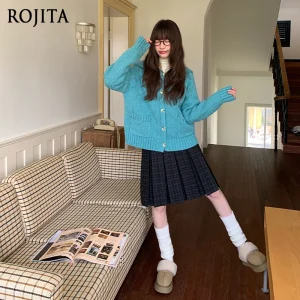 JK Autumn Winter New Green Sweater Thickened Knitted Top Long Sleeve Women Slimming Cardigan Sweaters for Women - AliExpress Sweaters&Jumpers