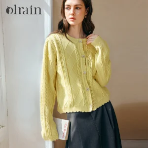 OLrain French Sweet Cardigans for Woman 2026 Autumn New O-neck Cardigan Knitted Long Sleeve Top Elegant Sweaters O57QM000556 - AliExpress Sweaters&Jumpers