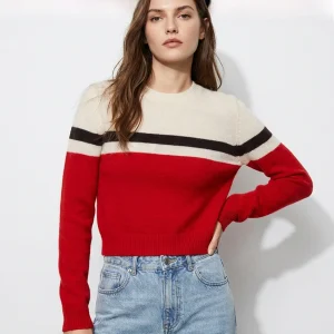 Dopne Color Blo Striped Women's Knitwear Soft Skin-Friendly round Ne Slim Fit ort Sle Spring New Arrival - AliExpress Sweaters&Jumpers