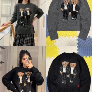 2026 New Double Bear Women's Sweater Loose Classic American Sle Wool Knitted Top Casual Loose Fit Soft Wool Blend Spring - AliExpress Sweaters&Jumpers