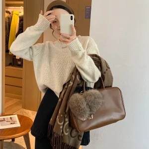 Love Devil Fi Women's Knitted Pearl Decorated Loose Long Sve Overhead Winter New Sle Faionable round Ne Top - AliExpress Sweaters&Jumpers