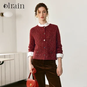 OLrain Elegant Fashion Cardigans for Woman 2026 Autumn Solid O-neck Knitted Sweaters Commute Long Sleeved Female Top O57QM001190 - AliExpress Sweaters&Jumpers