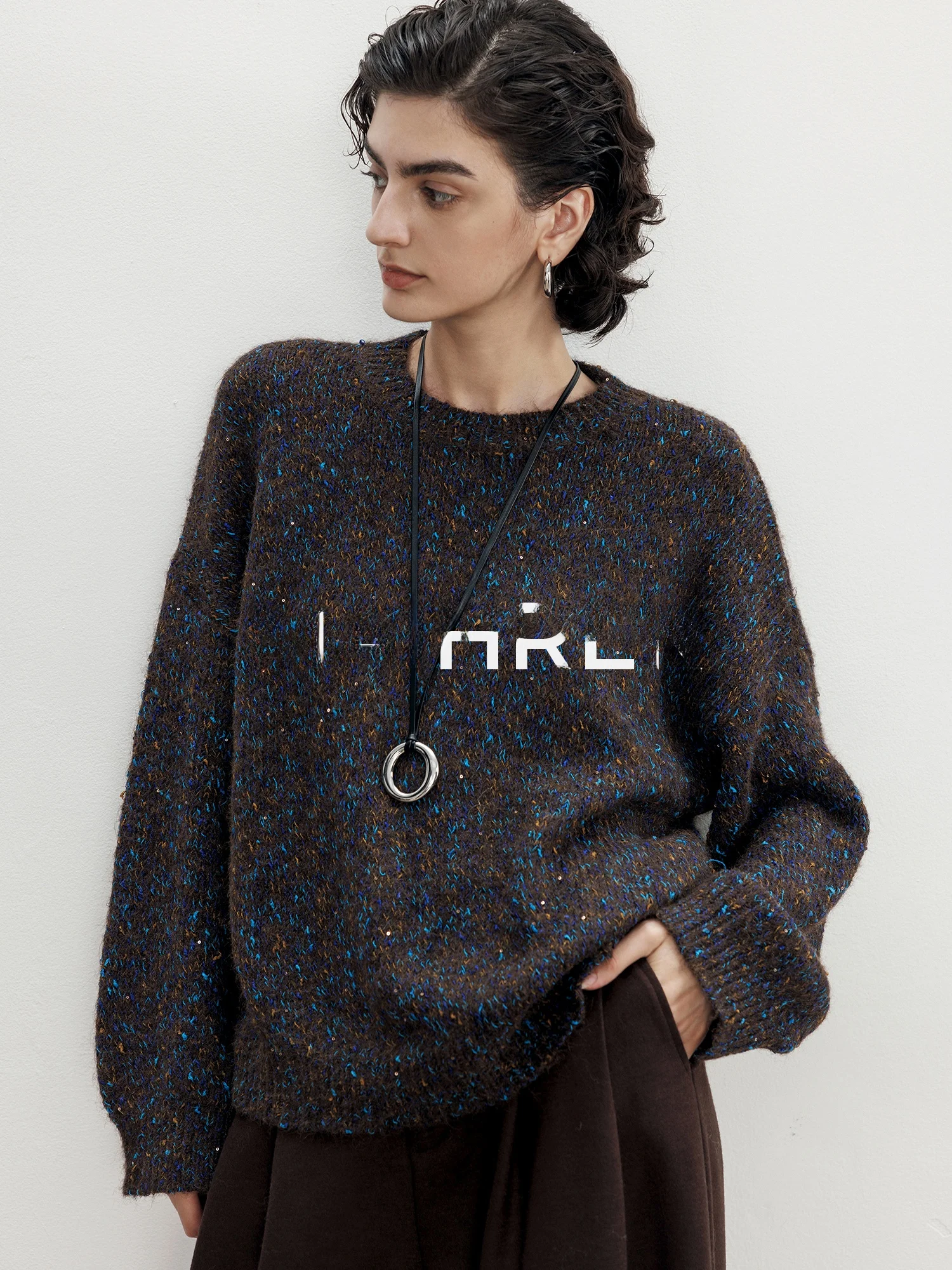 Wool Blend Knitwear round Ne Loose Fit Women's Autumn Winter Casual Sle Comfortable Warm Sweater Vintage Feeling - AliExpress Sweaters&Jumpers